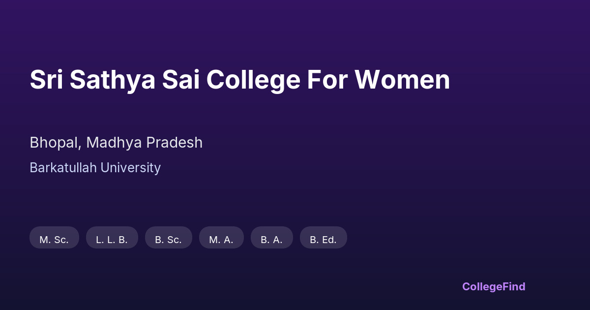 sri sathya sai college for women