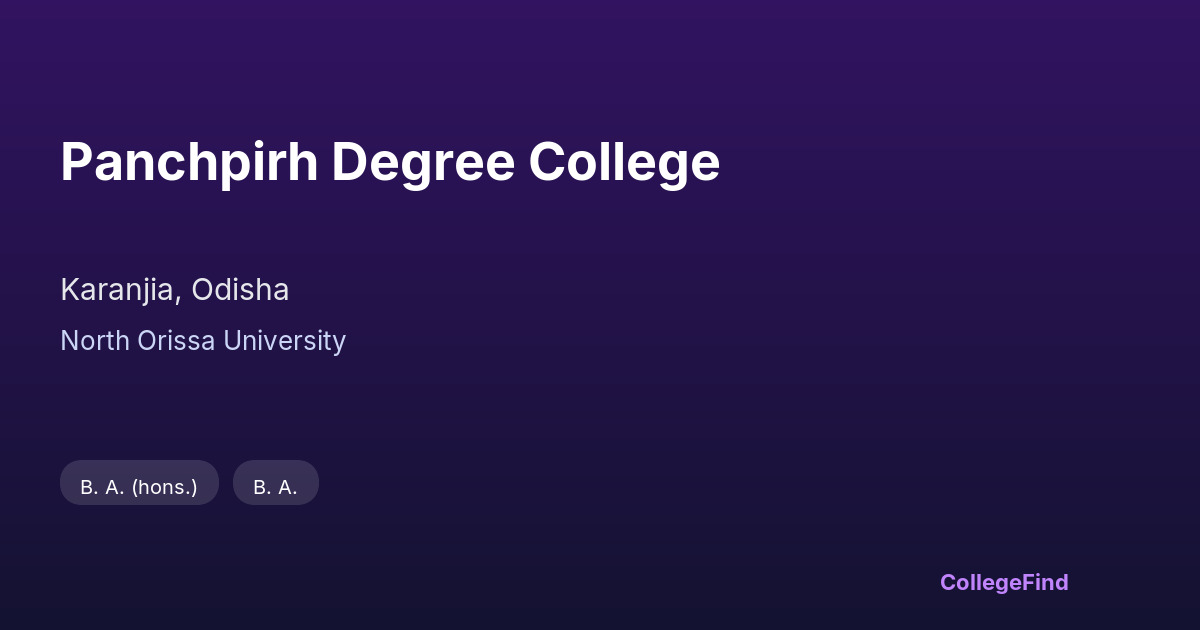 panchpirh degree college