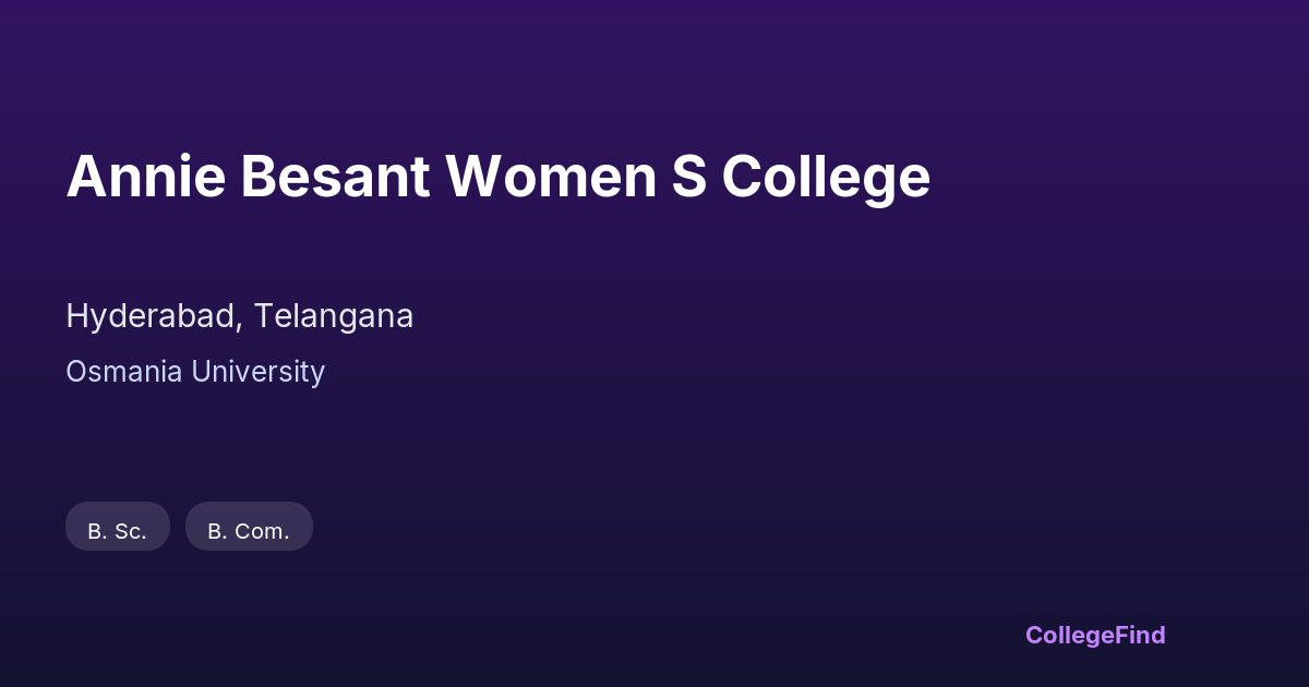 annie besant women s college