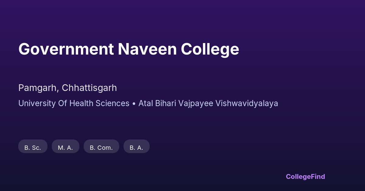 government naveen college