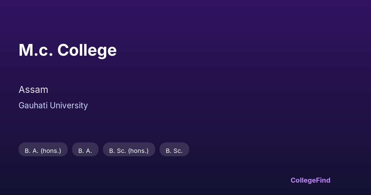 m.c. college