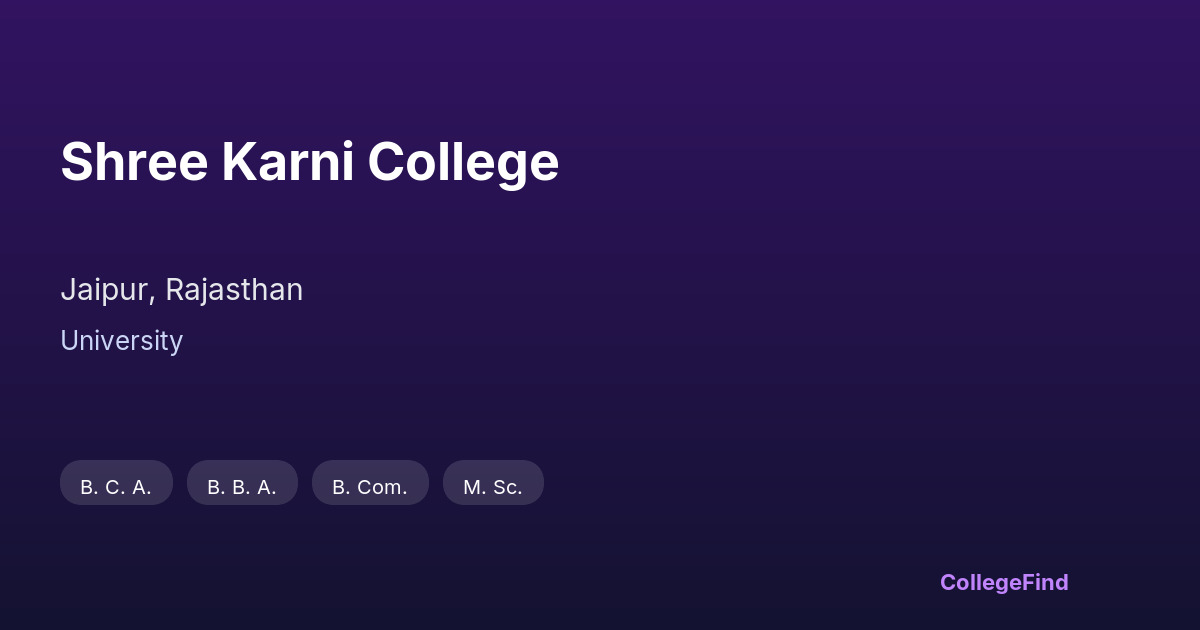 shree karni college