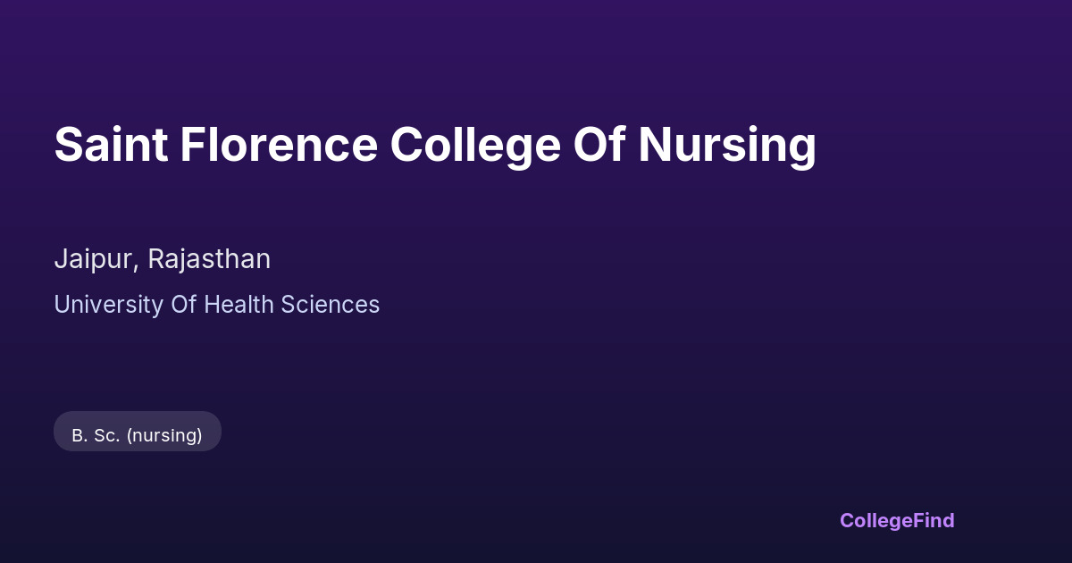 saint florence college of nursing