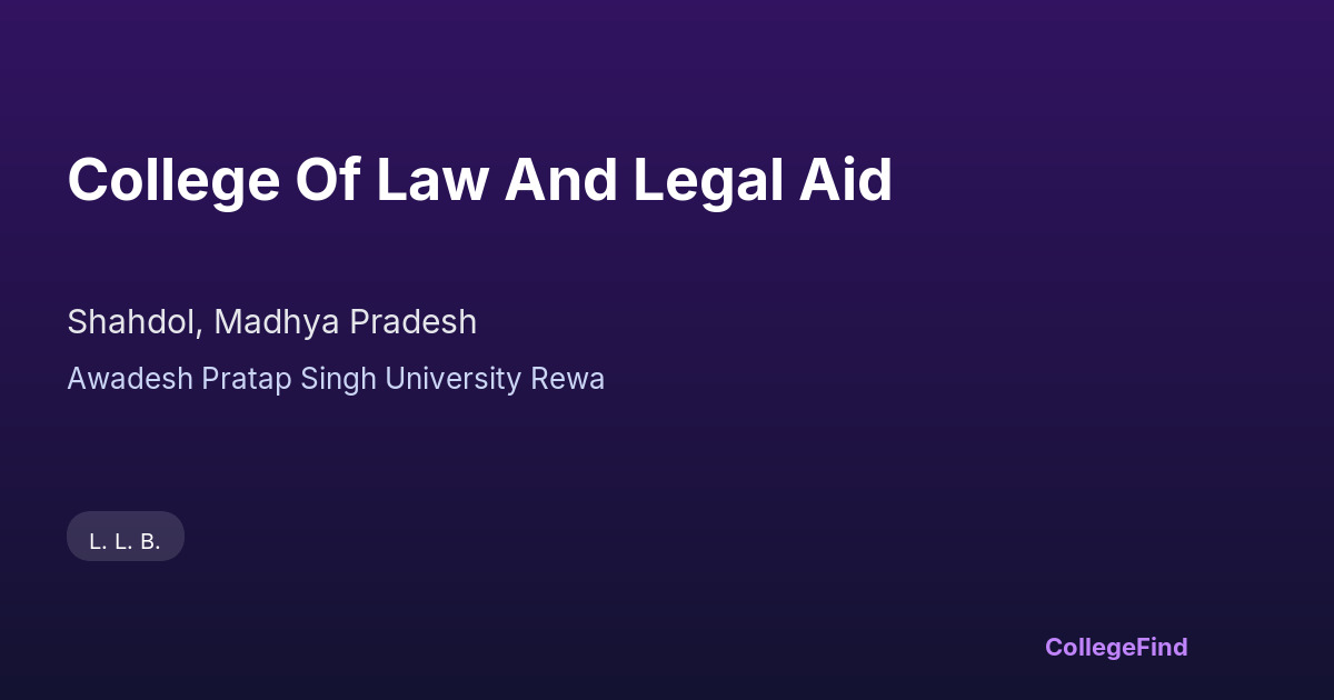 college of law and legal aid