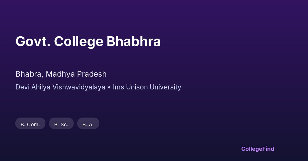 govt. college bhabhra