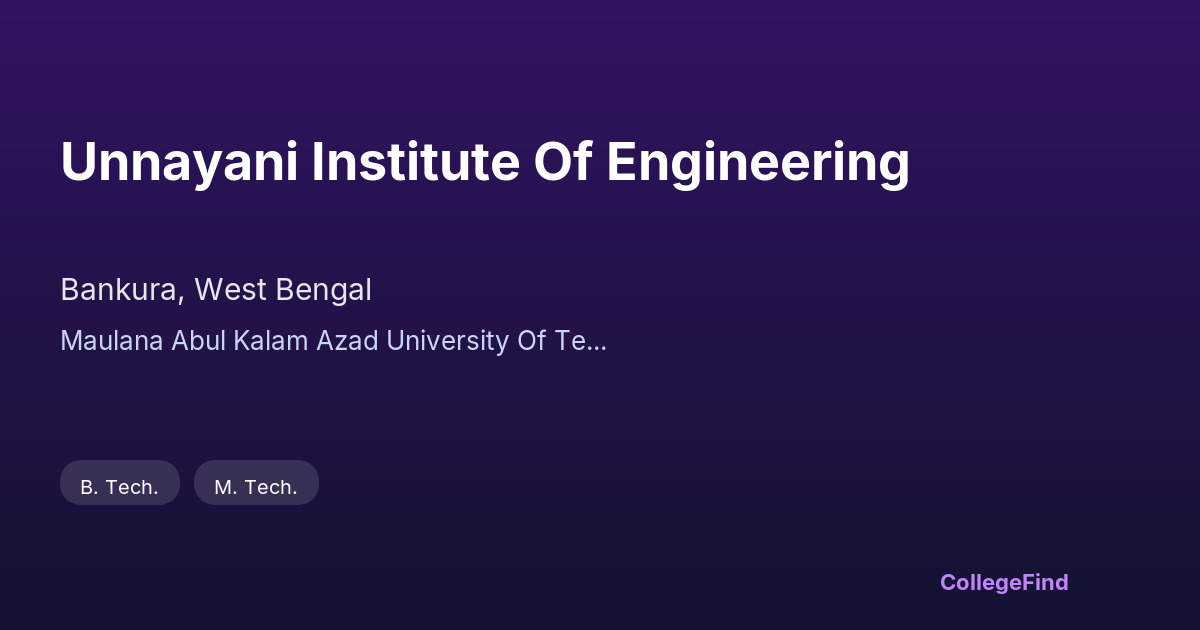 unnayani institute of engineering