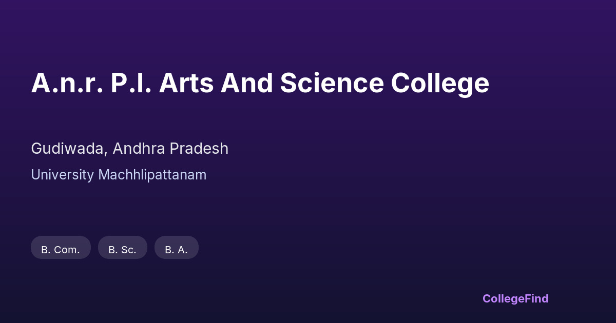 a.n.r. p.l. arts and science college