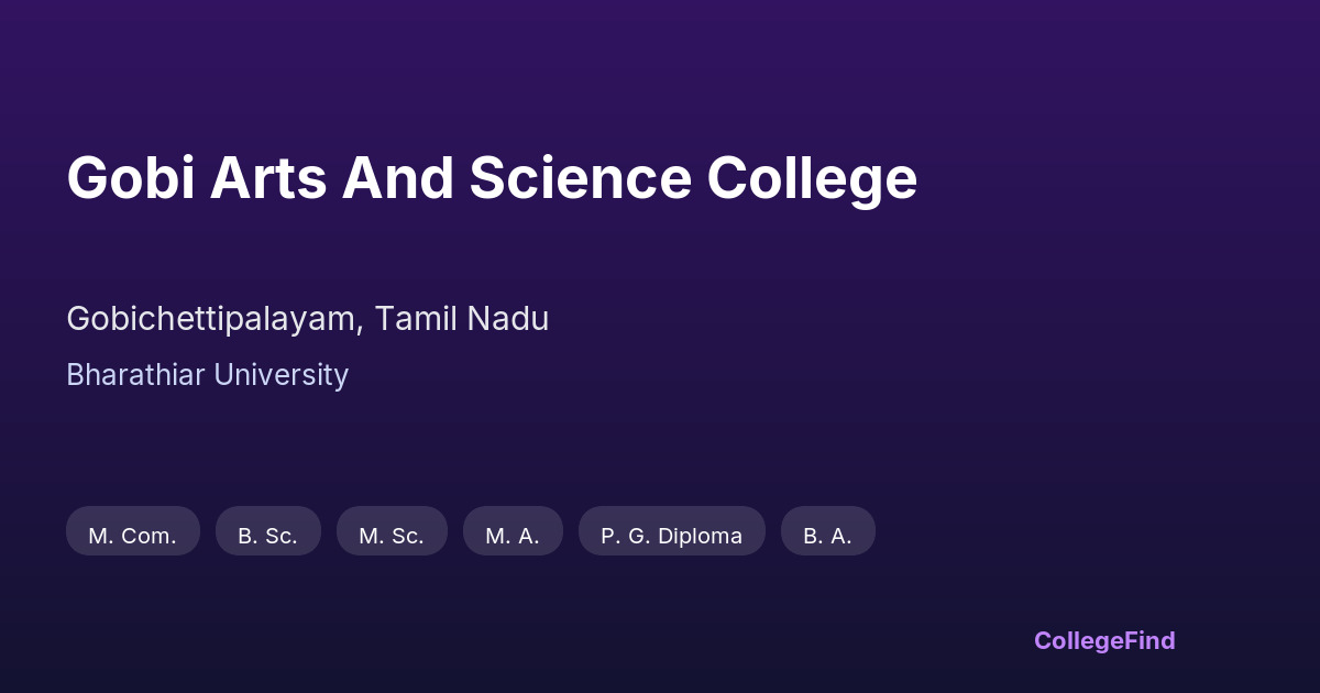 gobi arts and science college