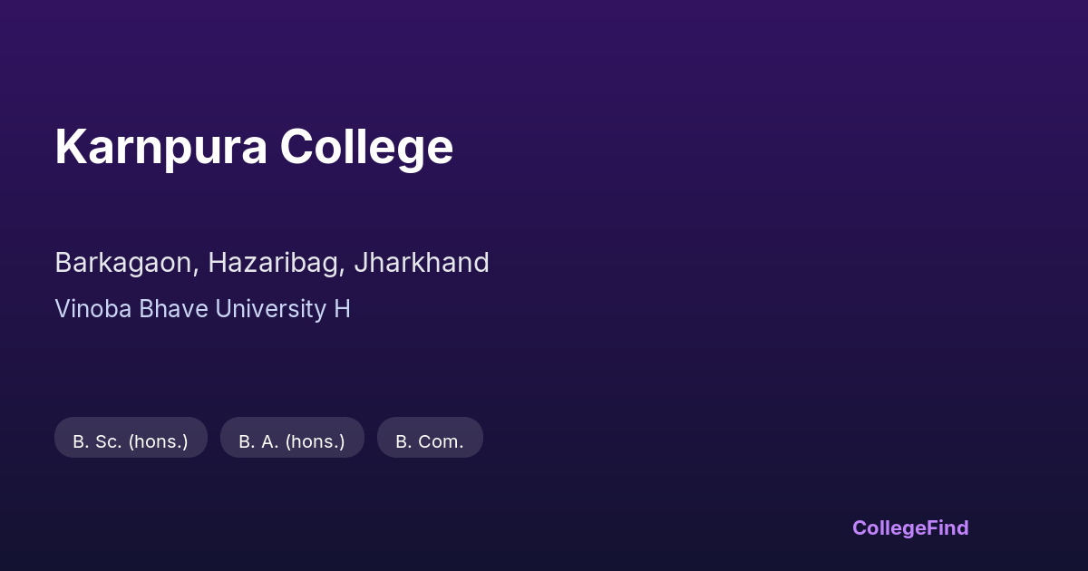 karnpura college