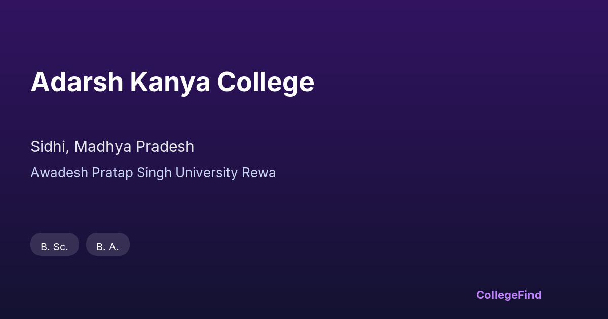 adarsh kanya college