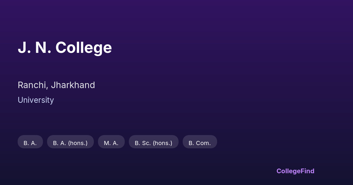j. n. college
