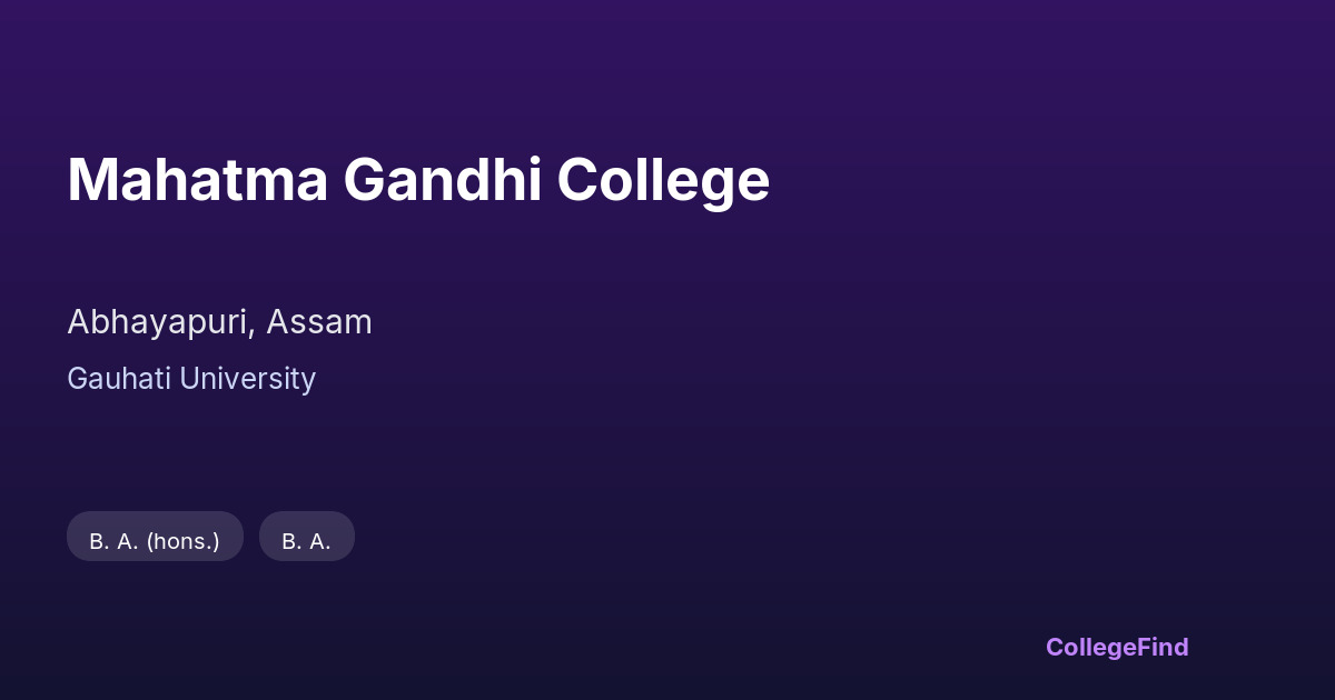 mahatma gandhi college