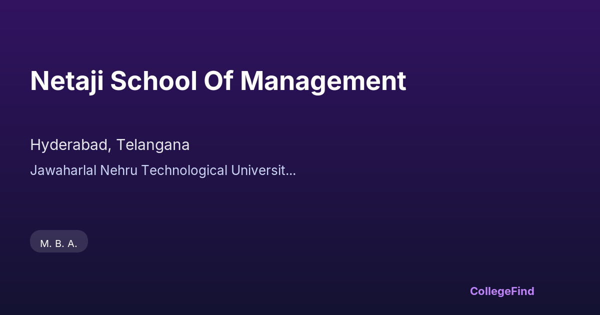 netaji school of management