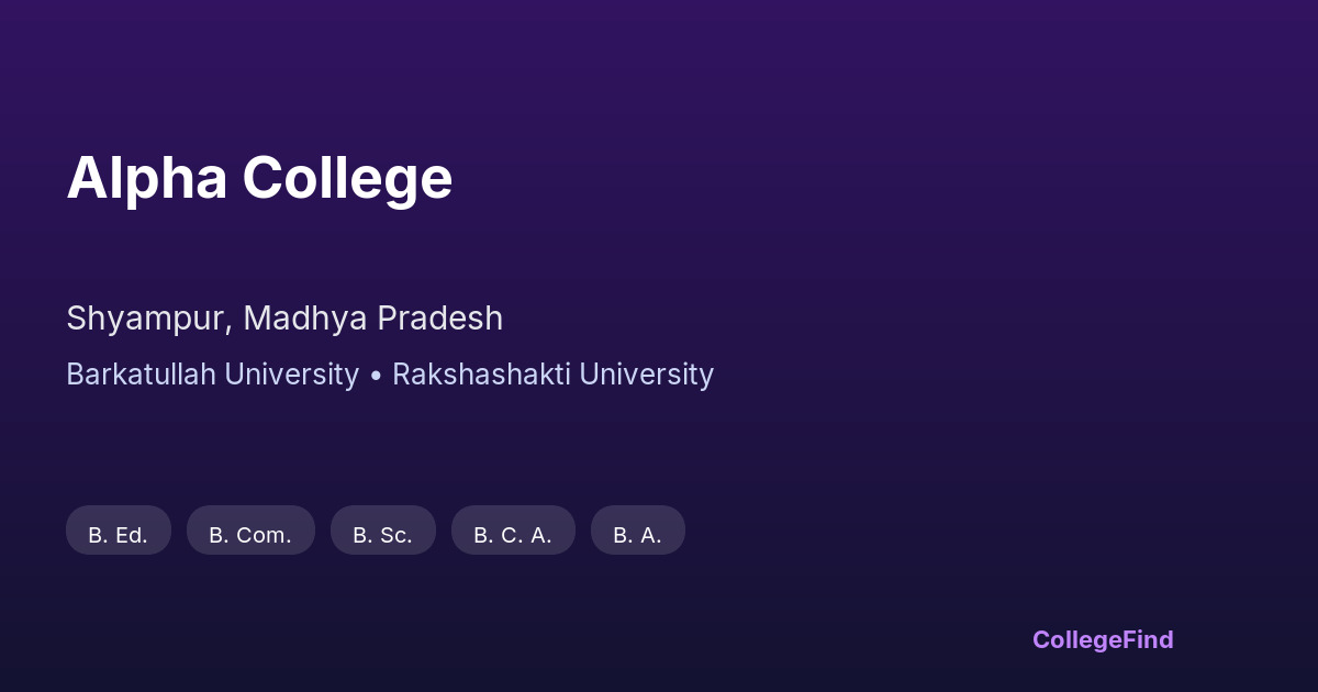 alpha college