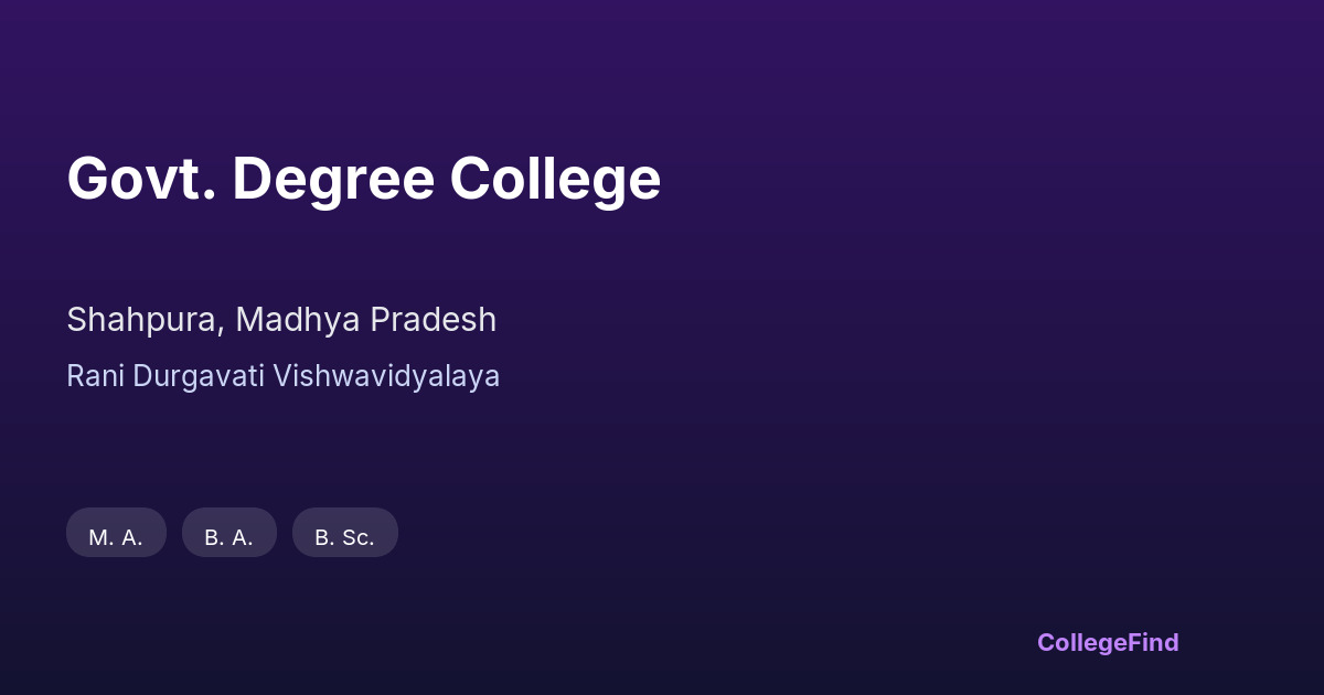 govt. degree college