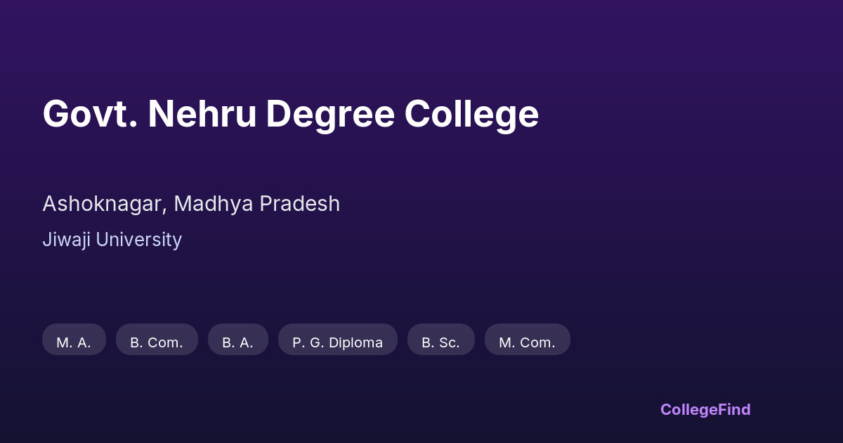 govt. nehru degree college
