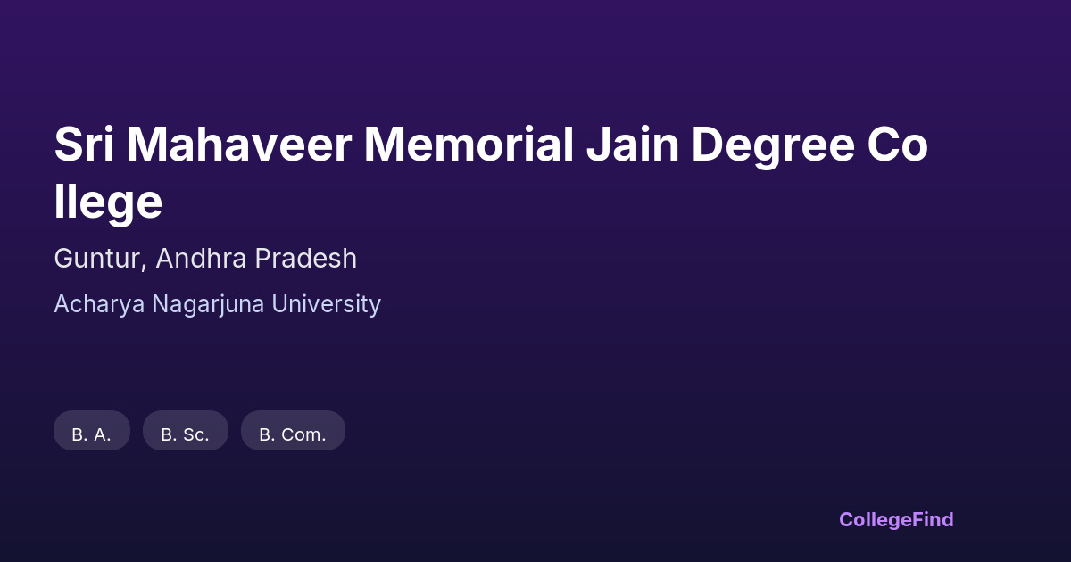 sri mahaveer memorial jain degree college