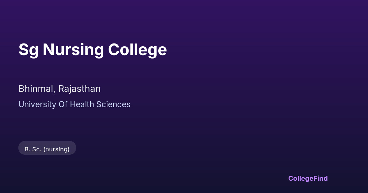 sg nursing college
