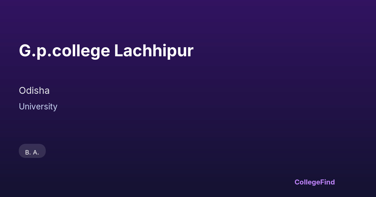 g.p.college lachhipur