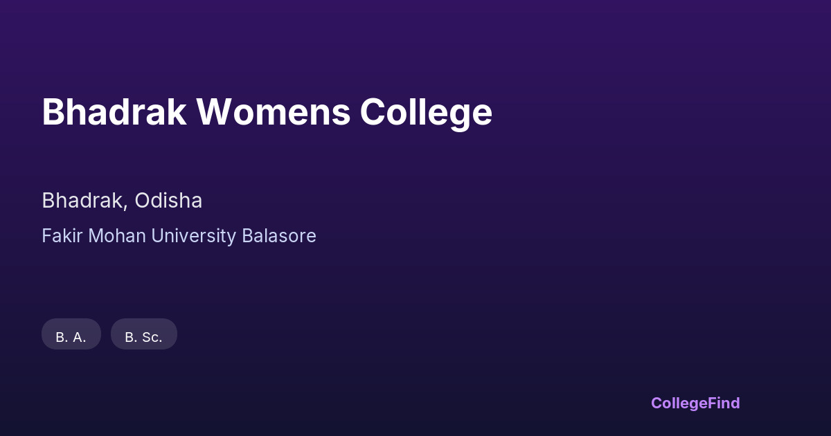 bhadrak womens college