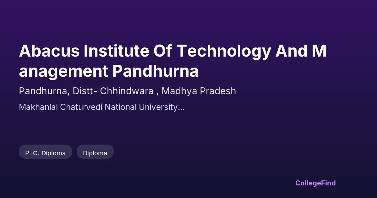 abacus institute of technology and management pandhurna