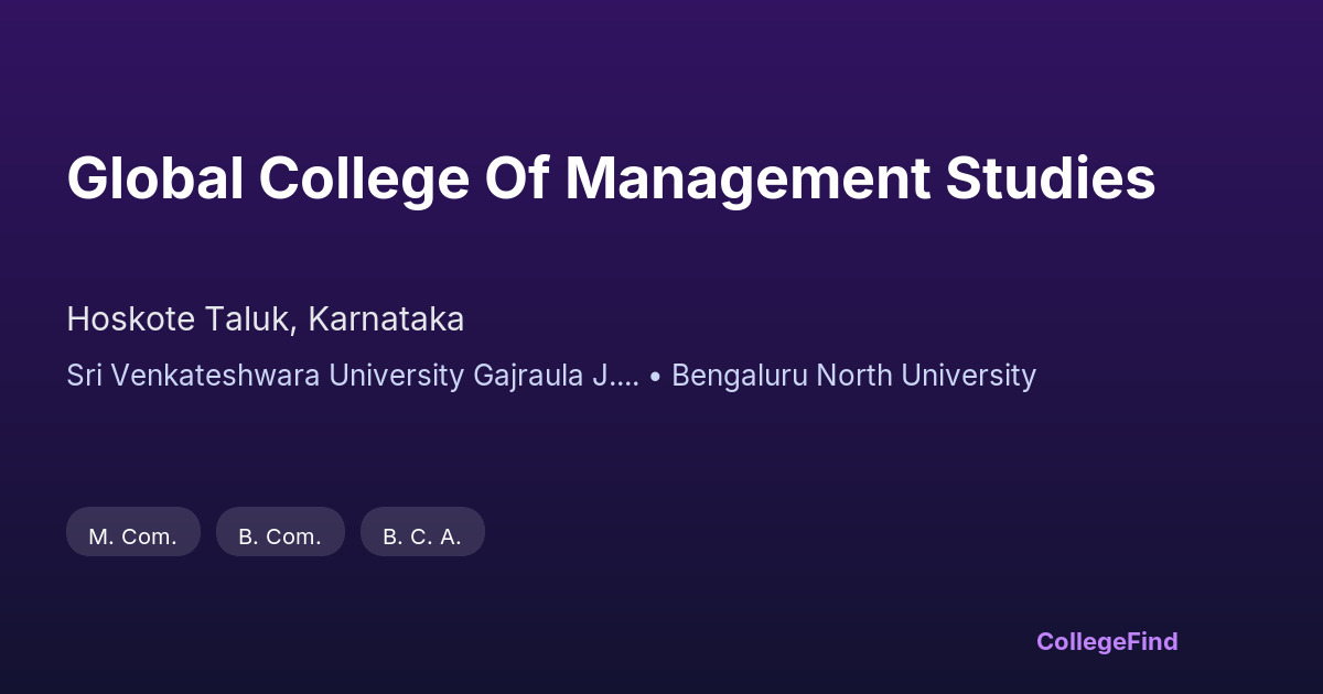 global college of management studies