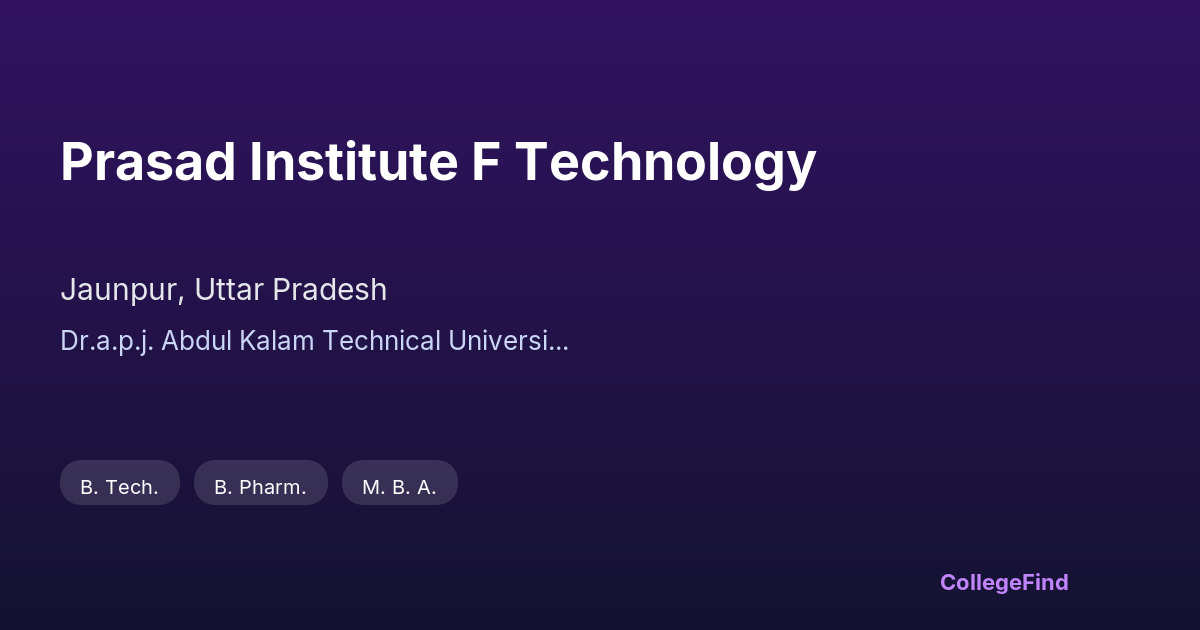prasad institute f technology