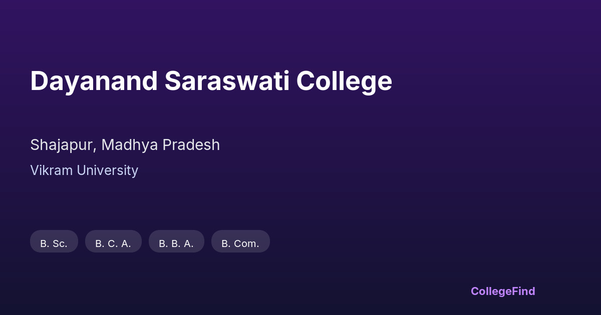 dayanand saraswati college