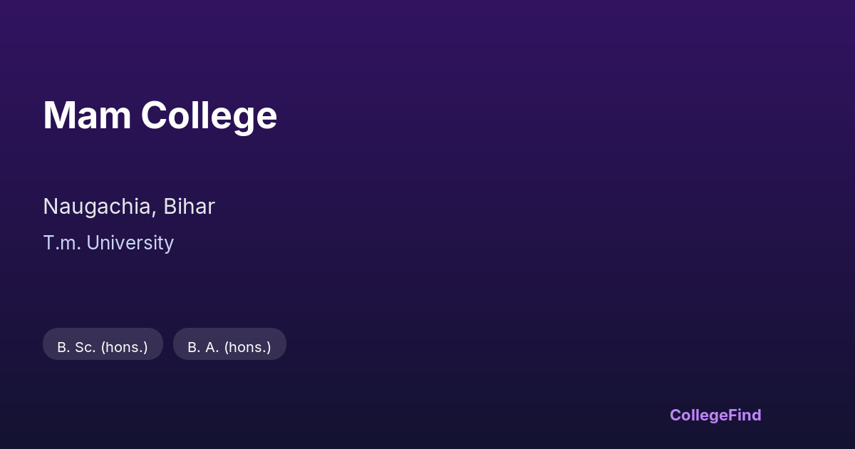 mam college