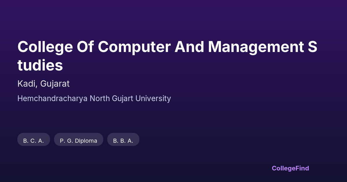 college of computer and management studies
