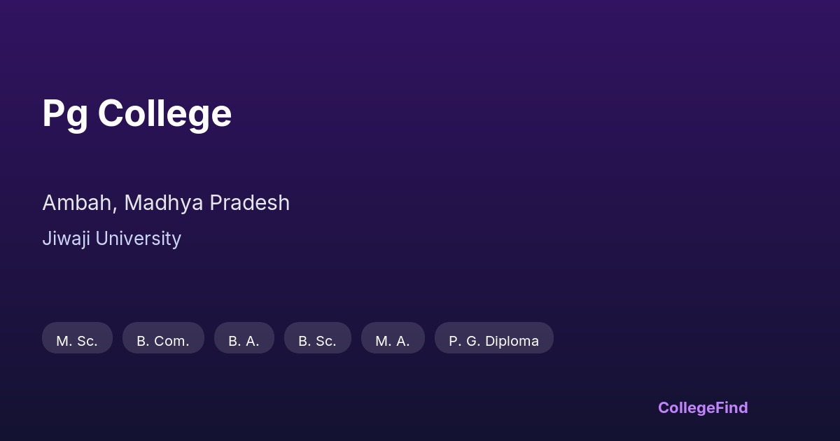 pg college