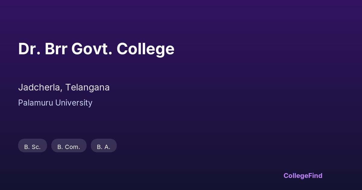 dr. brr govt. college