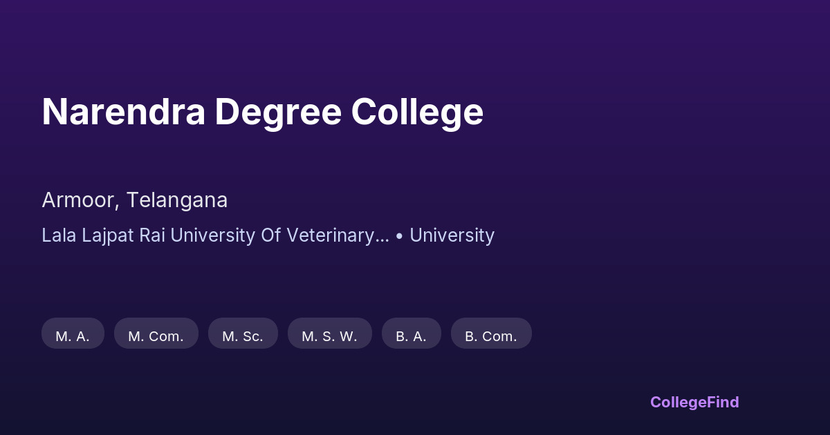 narendra degree college