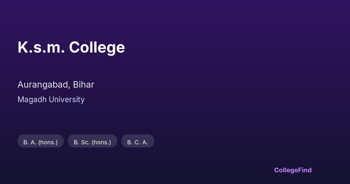 k.s.m. college