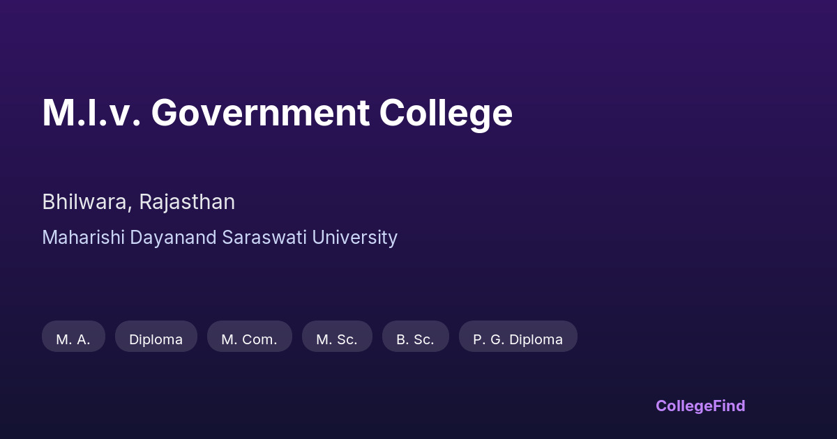m.l.v. government college
