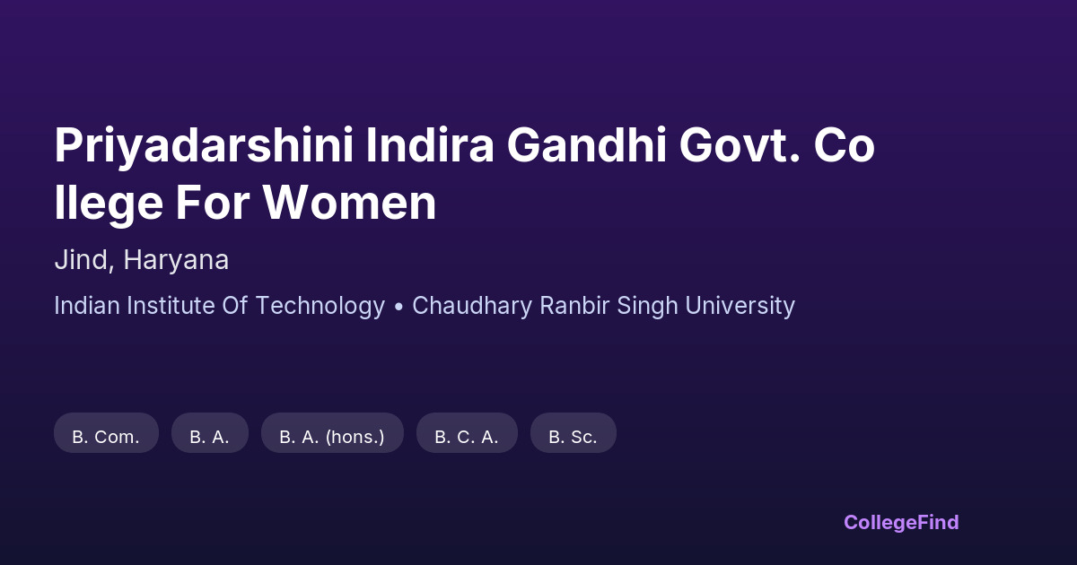 priyadarshini indira gandhi govt. college for women