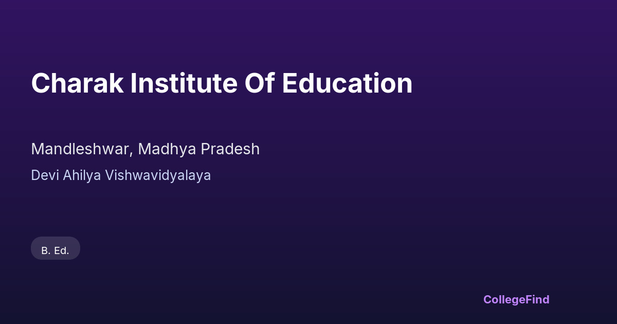 charak institute of education