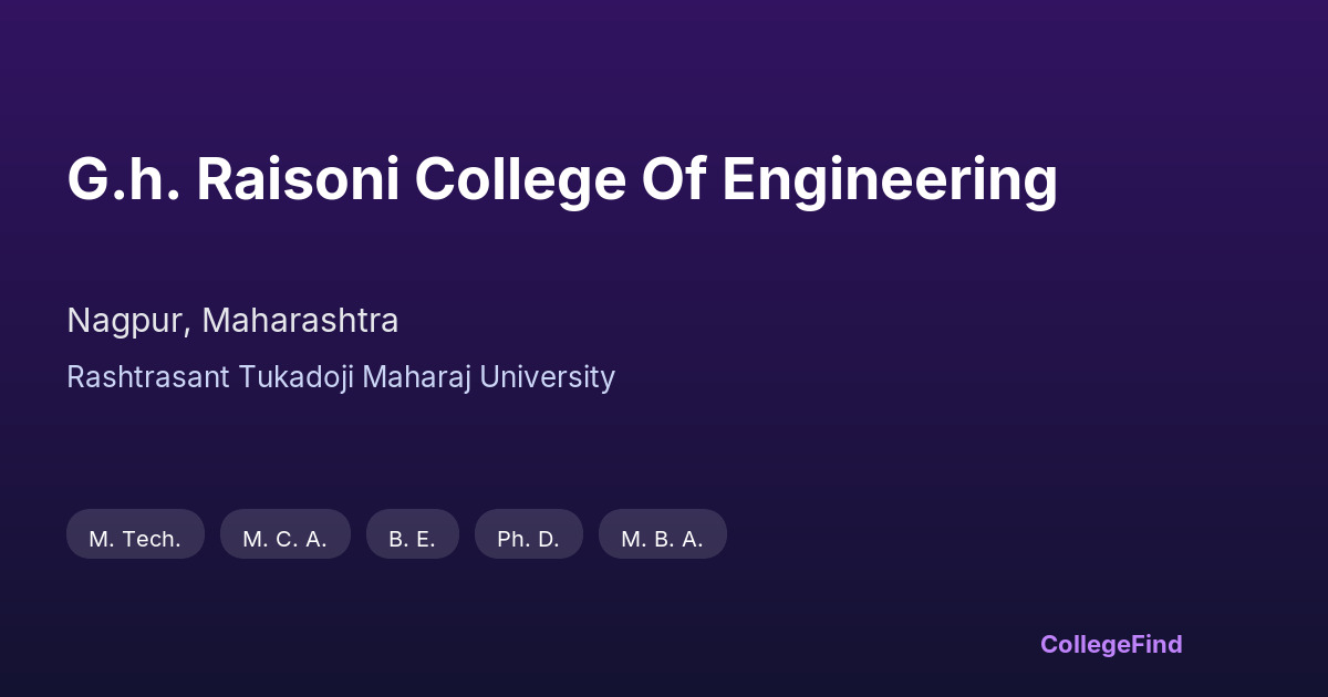 g.h. raisoni college of engineering
