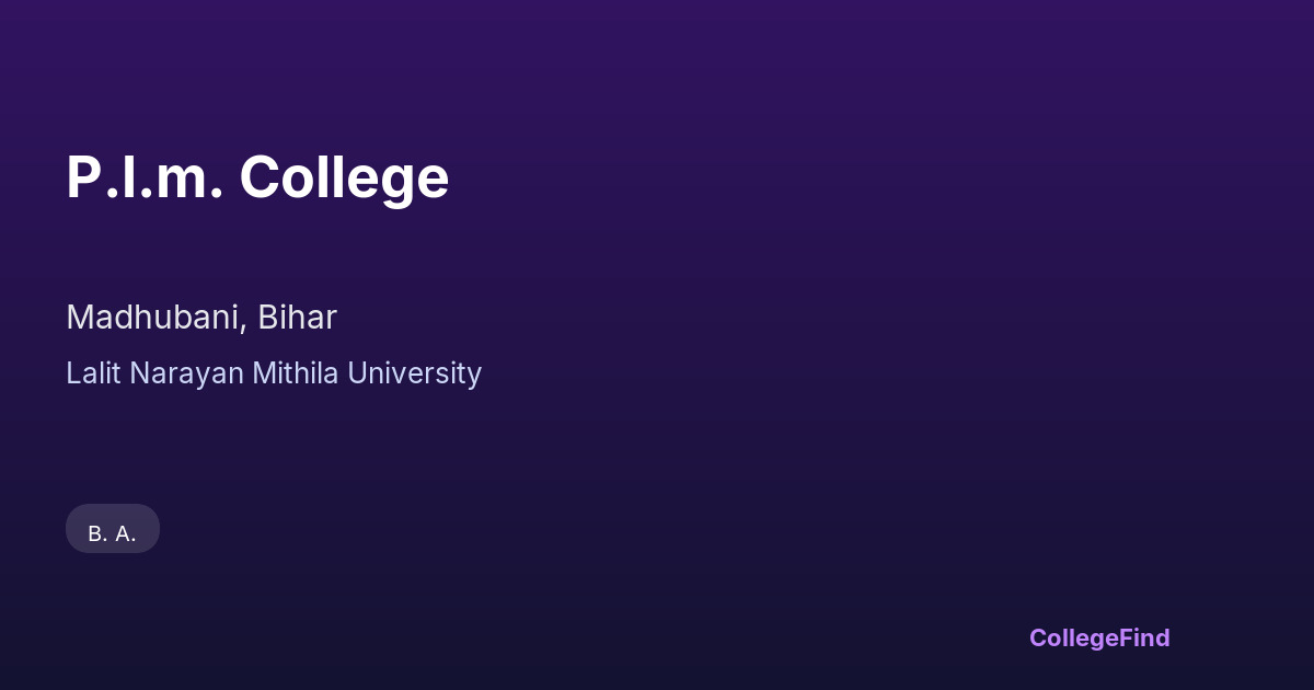 p.l.m. college