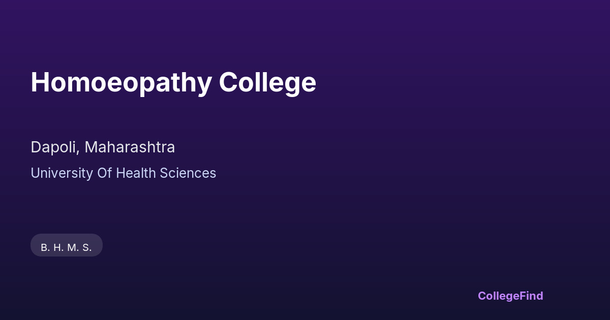 homoeopathy college