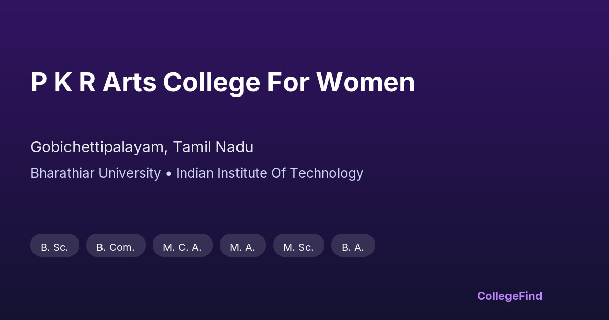 p k r arts college for women