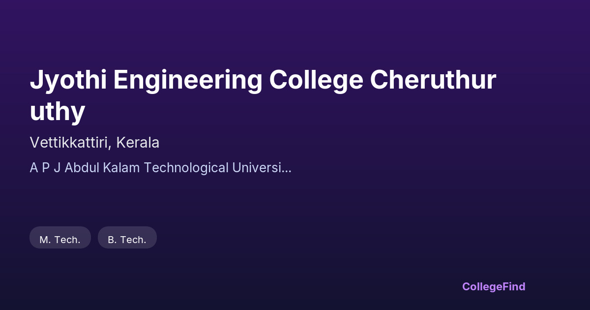 jyothi engineering college cheruthuruthy