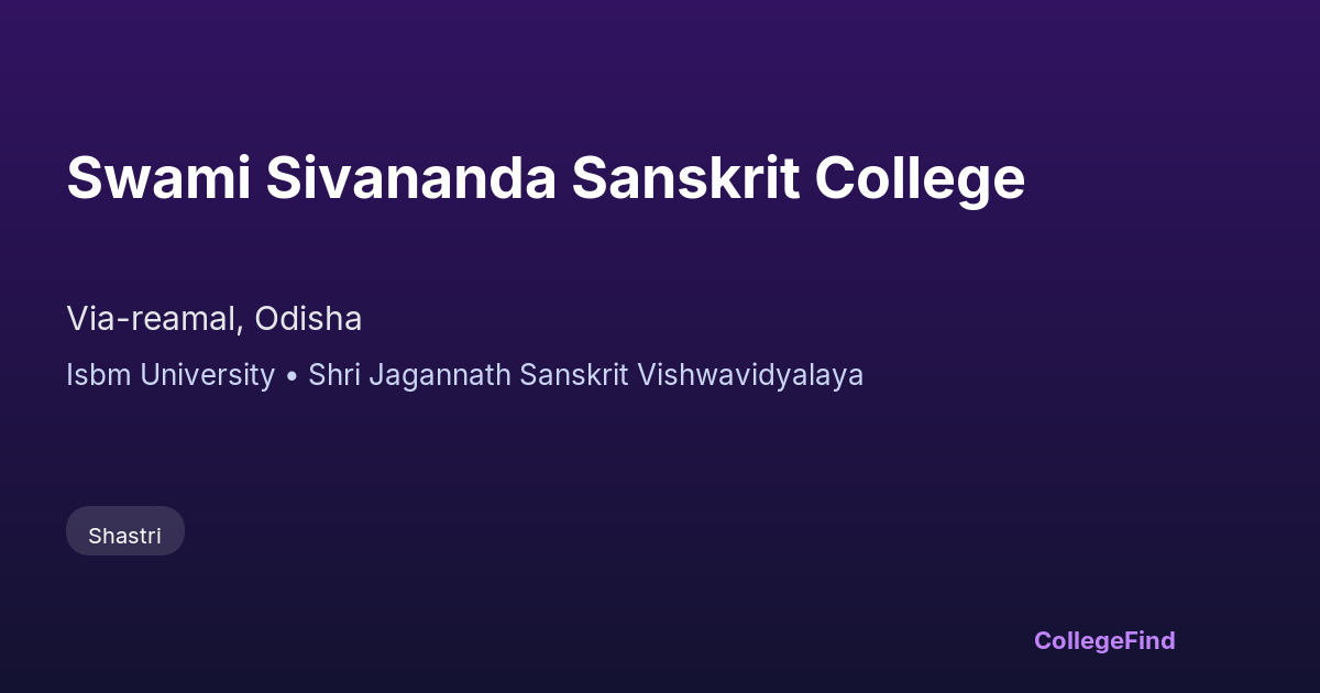 swami sivananda sanskrit college