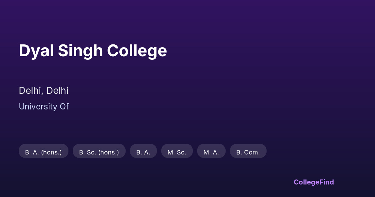 dyal singh college