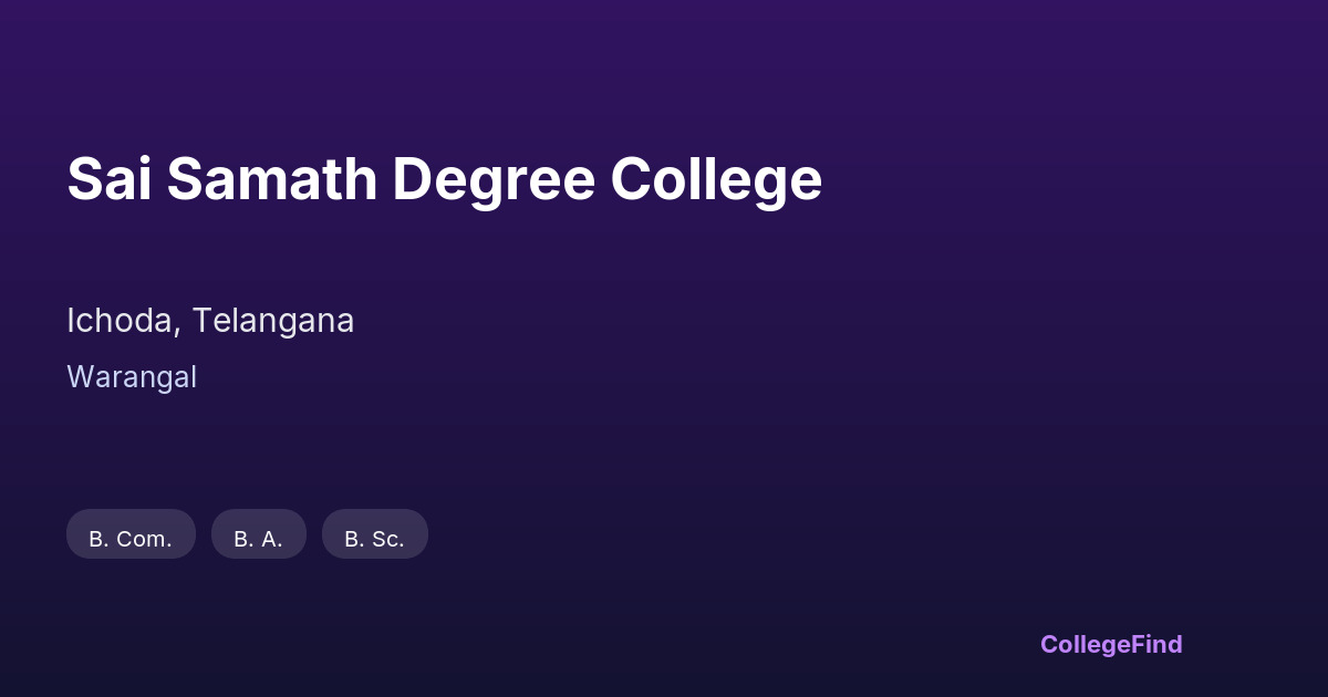 sai samath degree college