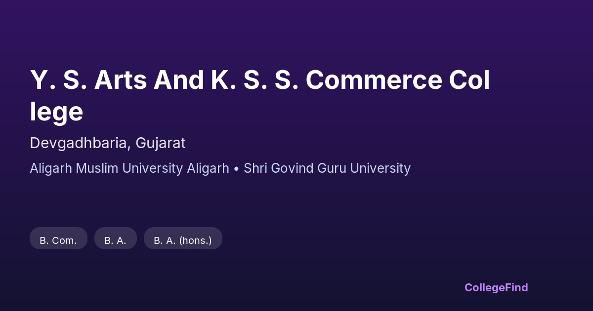 y. s. arts and k. s. s. commerce college