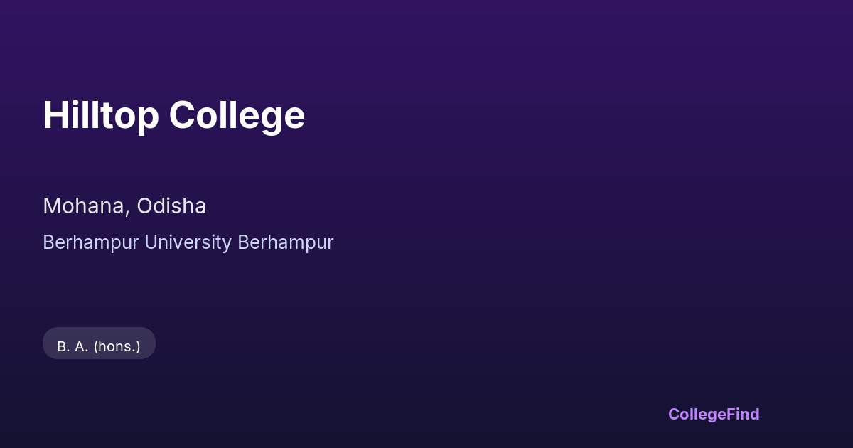 hilltop college