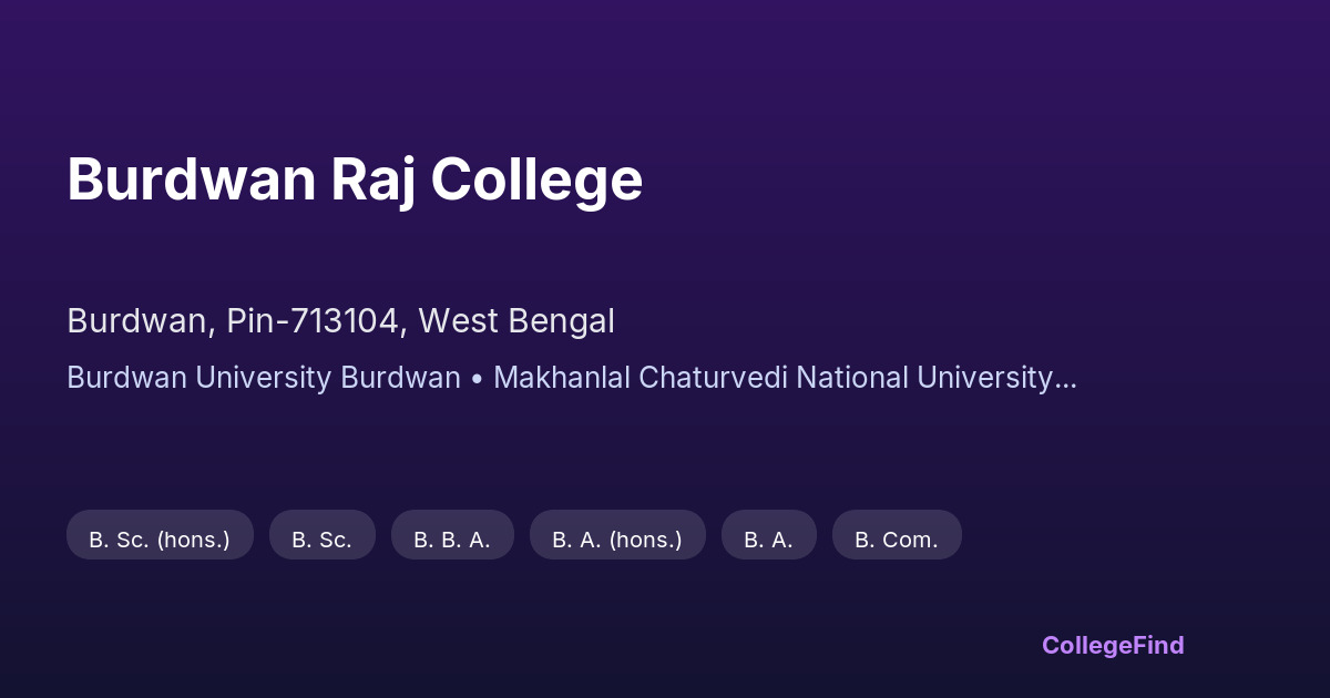 burdwan raj college
