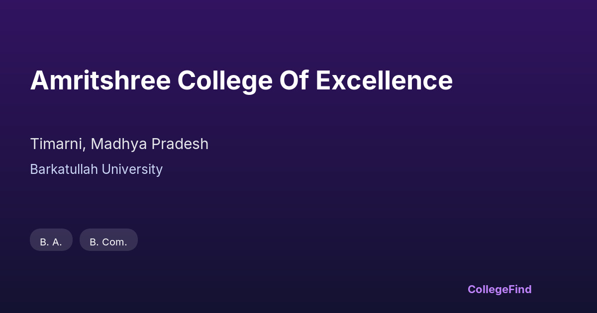 amritshree college of excellence