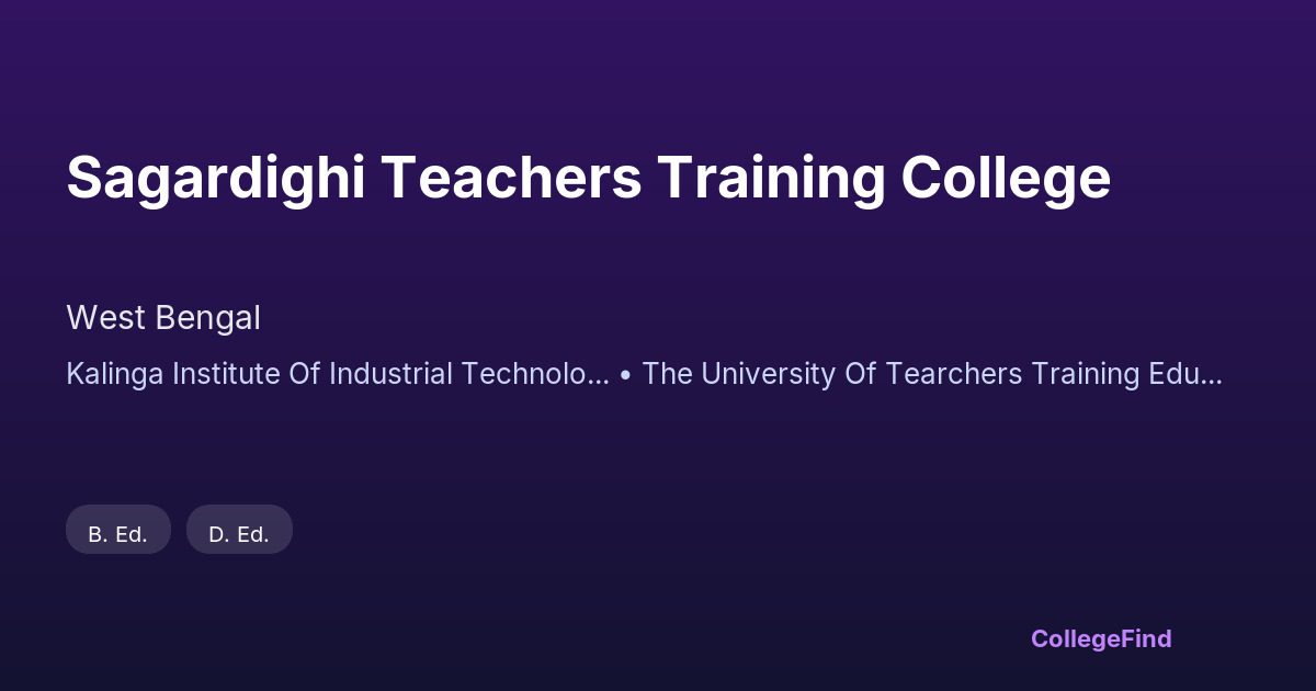 sagardighi teachers training college